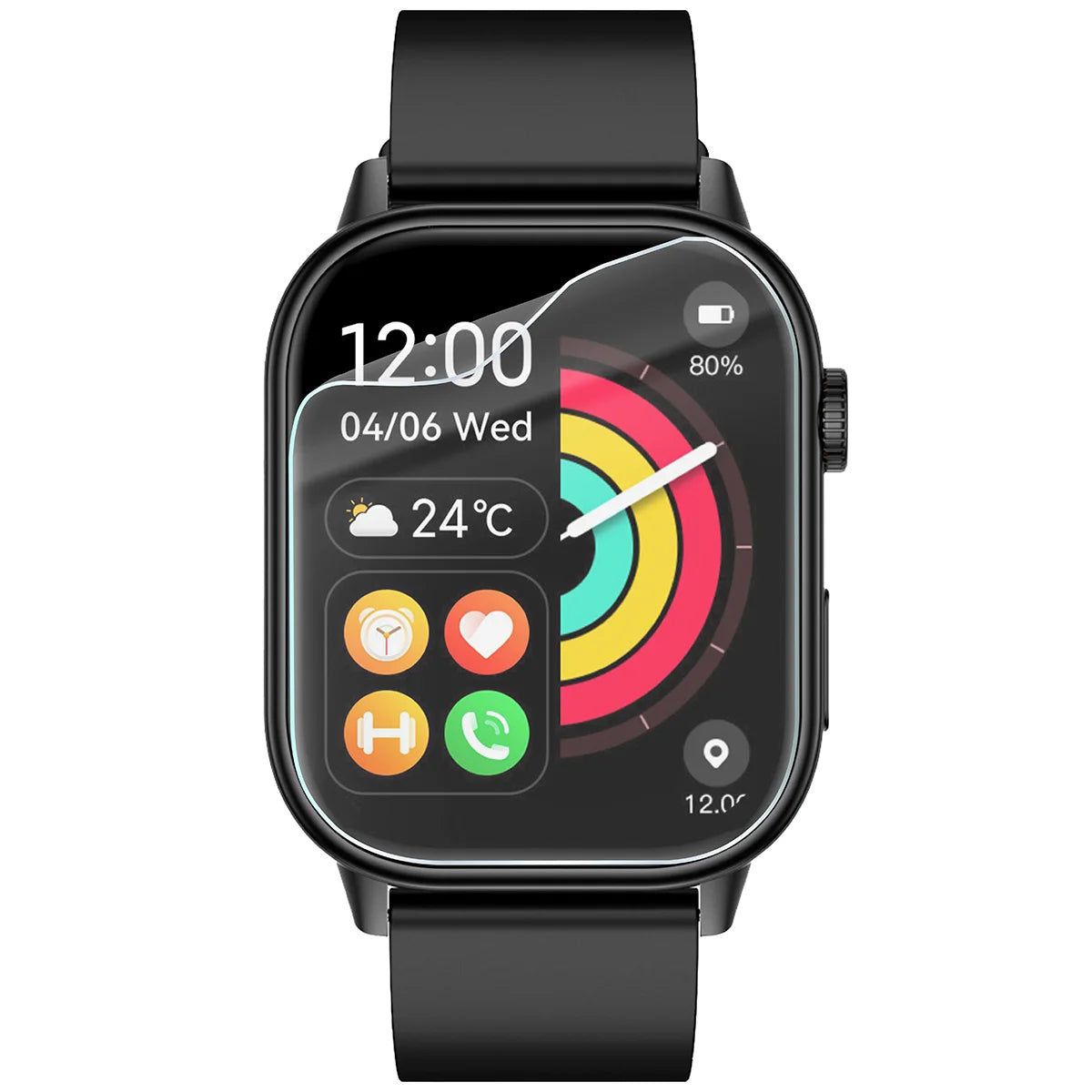 Schutzfolie für den Bildschirm für JG Smart QX17, Bizon Watch HydroFlex, 3 Stück