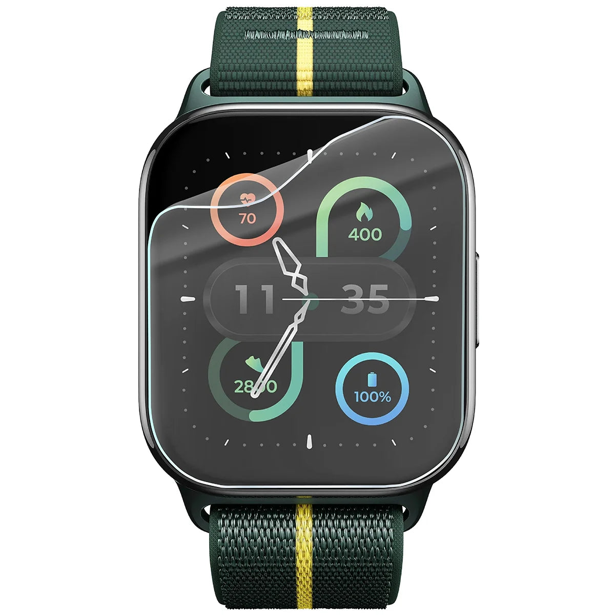 Schutzfolie für den Bildschirm für Motorola Moto Watch Fit, Bizon Watch HydroFlex, 3 Stück