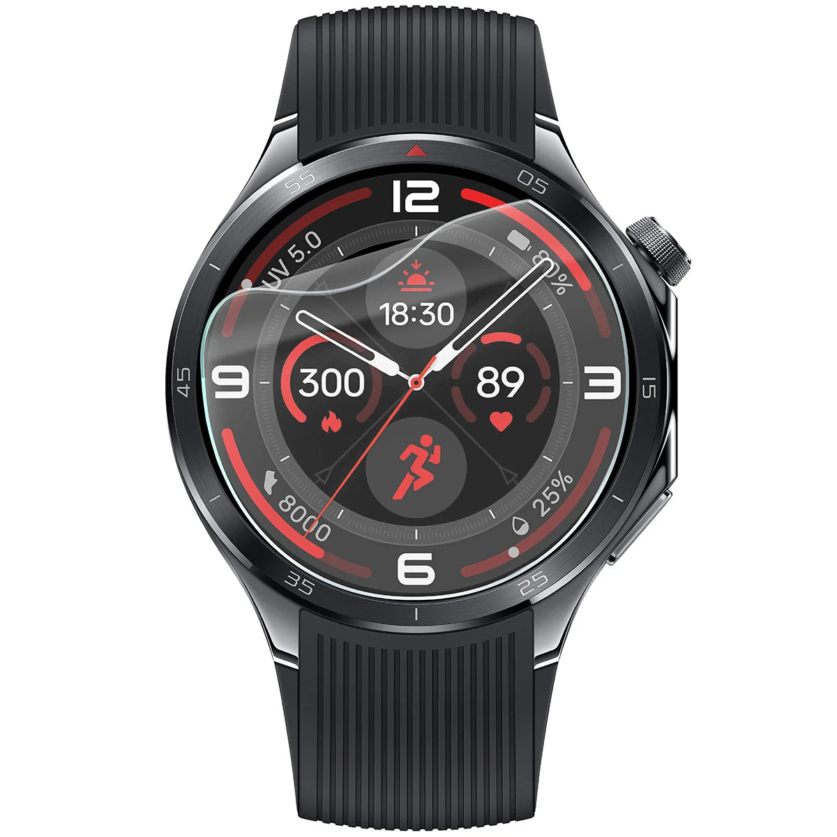Schutzfolie für den Bildschirm für OnePlus Watch 3, Bizon Watch HydroFlex, 3 Stück