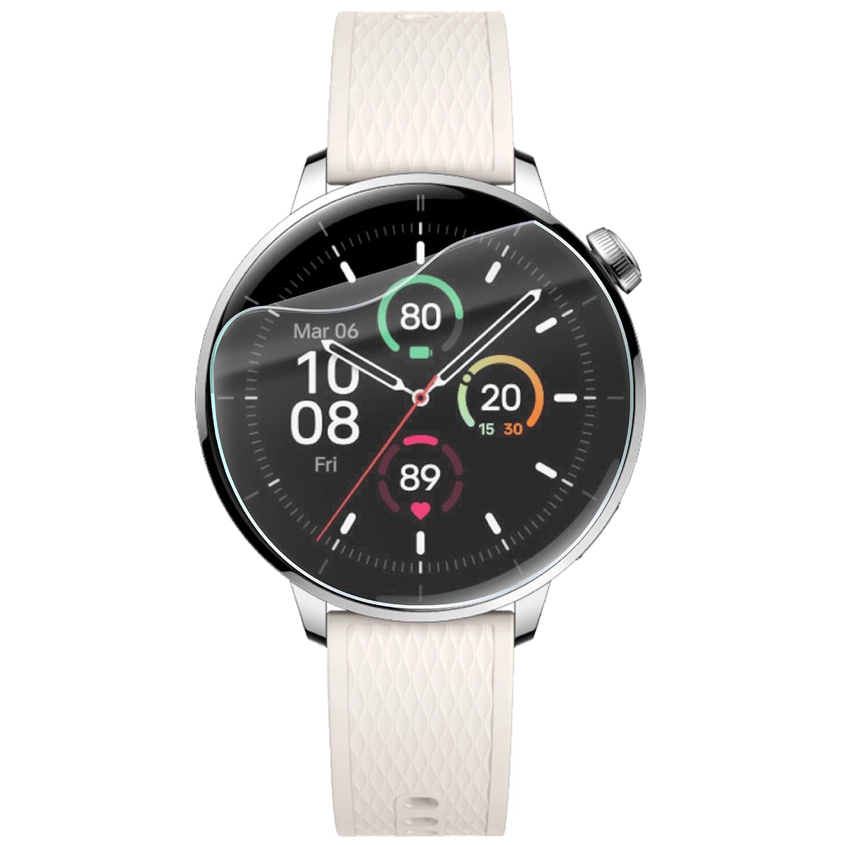 Schutzfolie für den Bildschirm für OnePlus Watch 3 43 mm, Bizon Watch HydroFlex, 3 Stück