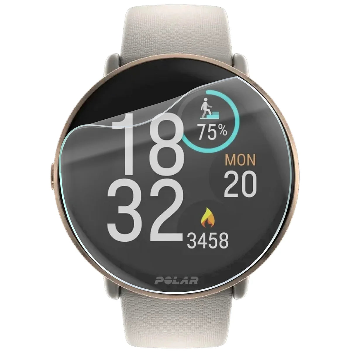 Schutzfolie für den Bildschirm für Polar Ignite 3, Bizon Watch HydroFlex, 3 Stück