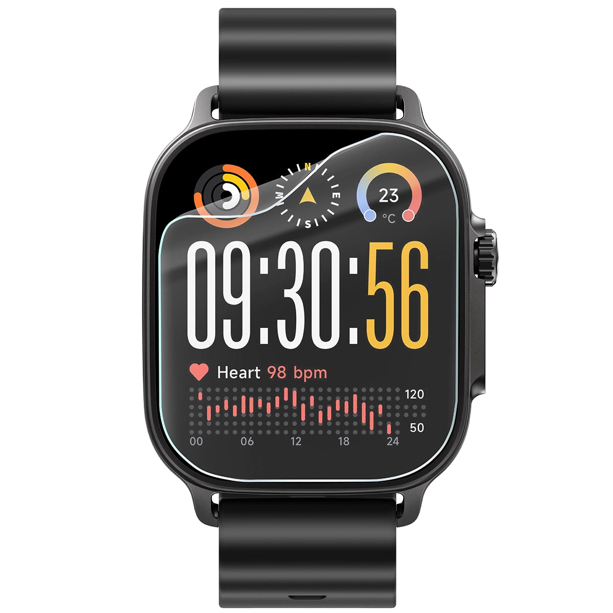 Schutzfolie für den Bildschirm für Realme Watch 5, Bizon Watch HydroFlex, 3 Stück