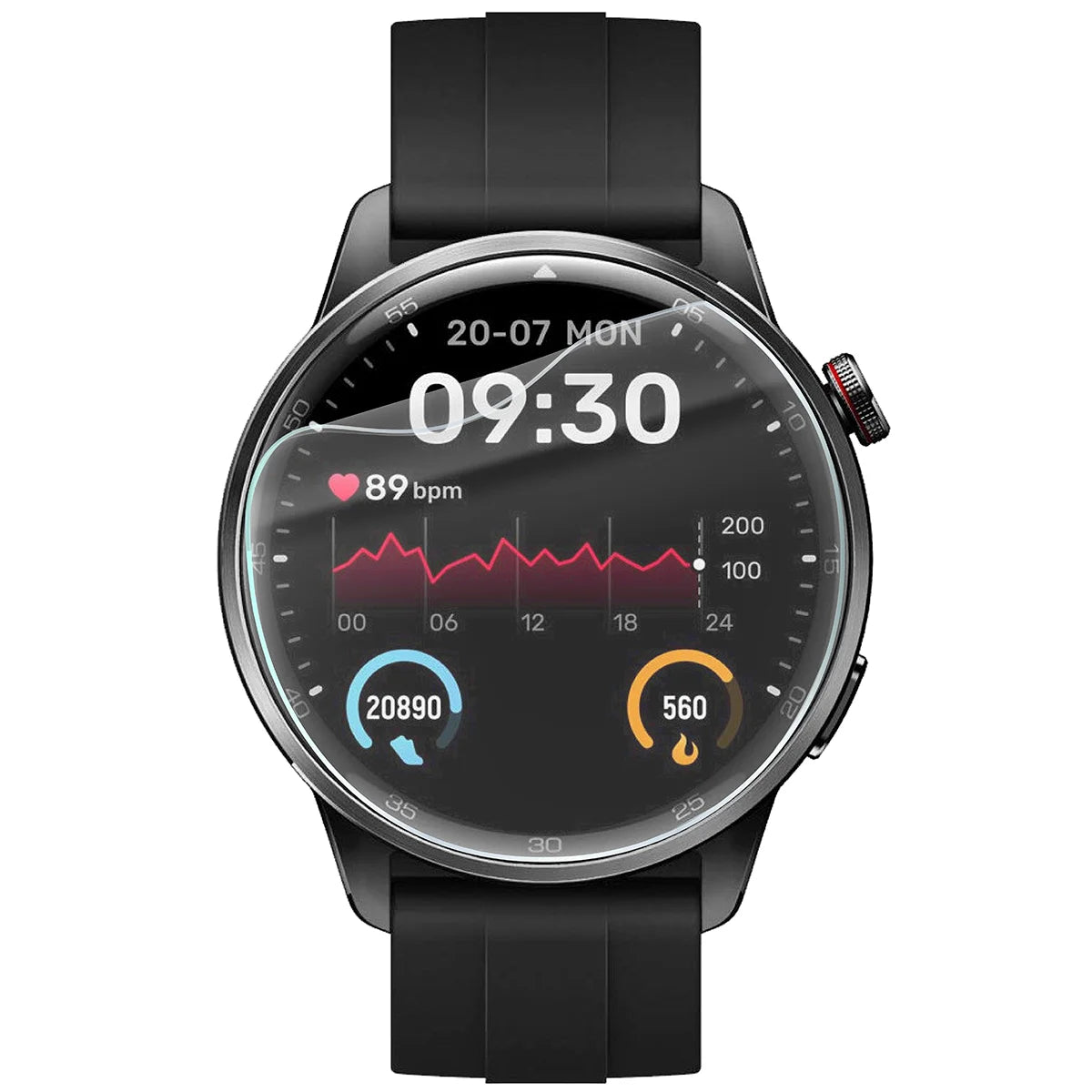 Schutzfolie für den Bildschirm für Realme Watch S2, Bizon Watch HydroFlex, 3 Stück