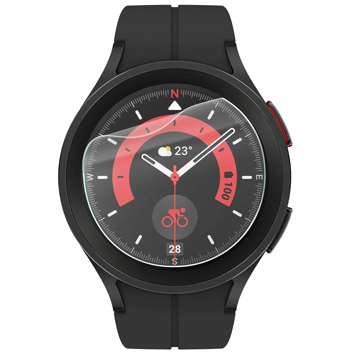 Schutzfolie für den Bildschirm für Galaxy Watch 3 / 5 Pro 45mm, Bizon Watch HydroFlex, 3 Stück