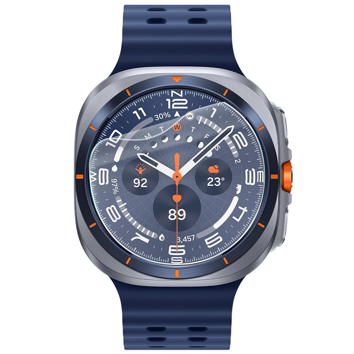 Schutzfolie für den Bildschirm für Galaxy Watch Ultra 1 / Ultra 2 / 6 Classic 47 mm, Bizon Watch HydroFlex, 3 Stück