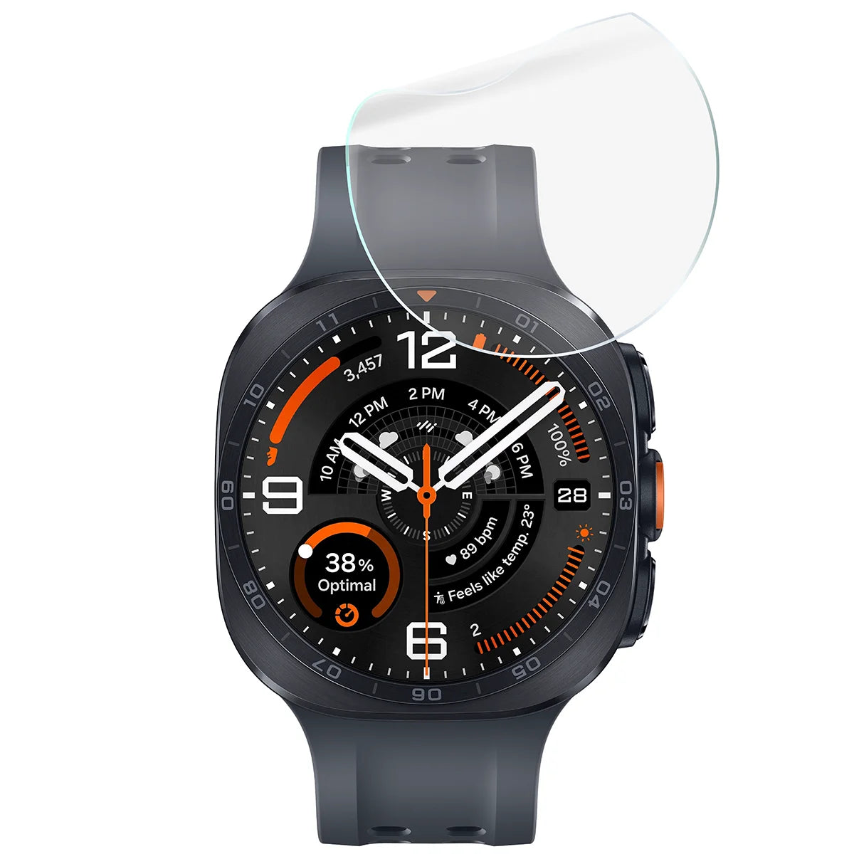 Schutzfolie für den Bildschirm für Galaxy Watch Ultra 2 47mm (2026), Bizon Watch HydroFlex, 3 Stück (5/5)
