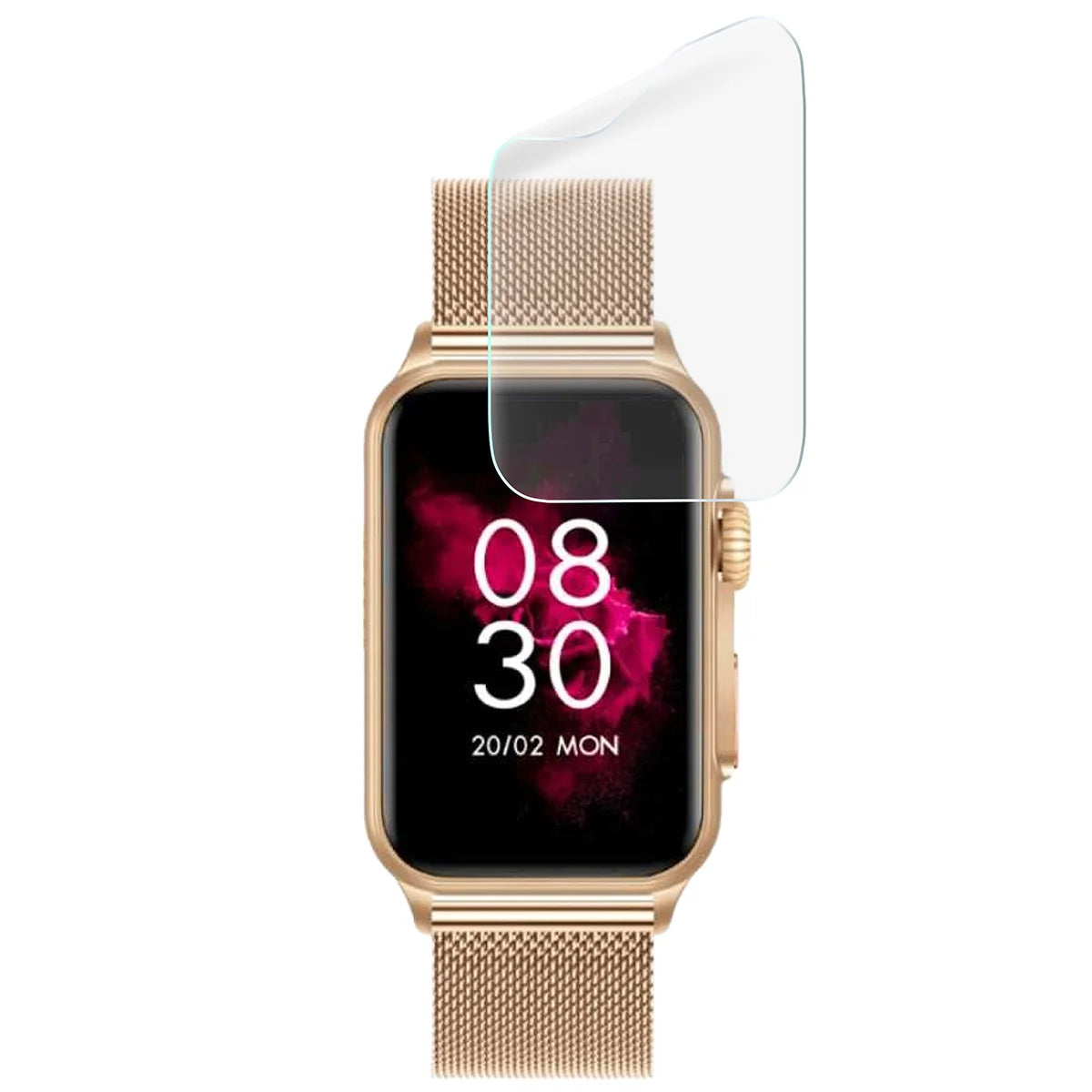 Schutzfolie für den Bildschirm für Vess GE-50, Bizon Watch HydroFlex, 3 Stück (5/5)