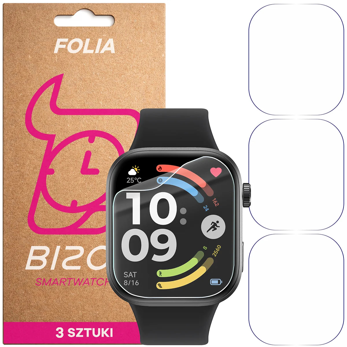 Schutzfolie für den Bildschirm für Xiaomi Redmi Watch 6, Bizon Watch HydroFlex, 3 Stück