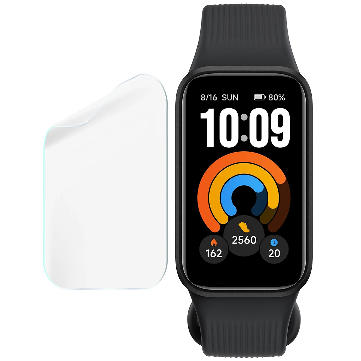 Schutzfolie für den Bildschirm für Xiaomi Smart Band 11 Active, Bizon Watch HydroFlex, 3 Stück (4/5)