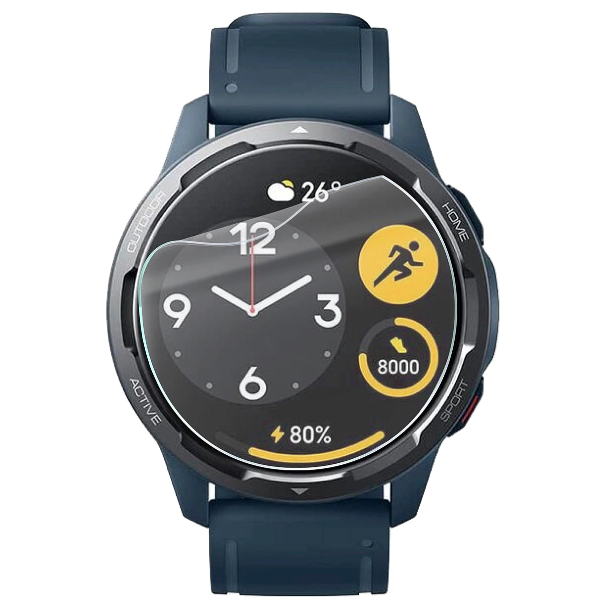 Schutzfolie für den Bildschirm für Xiaomi Watch S1 Active, Bizon Watch HydroFlex, 3 Stück