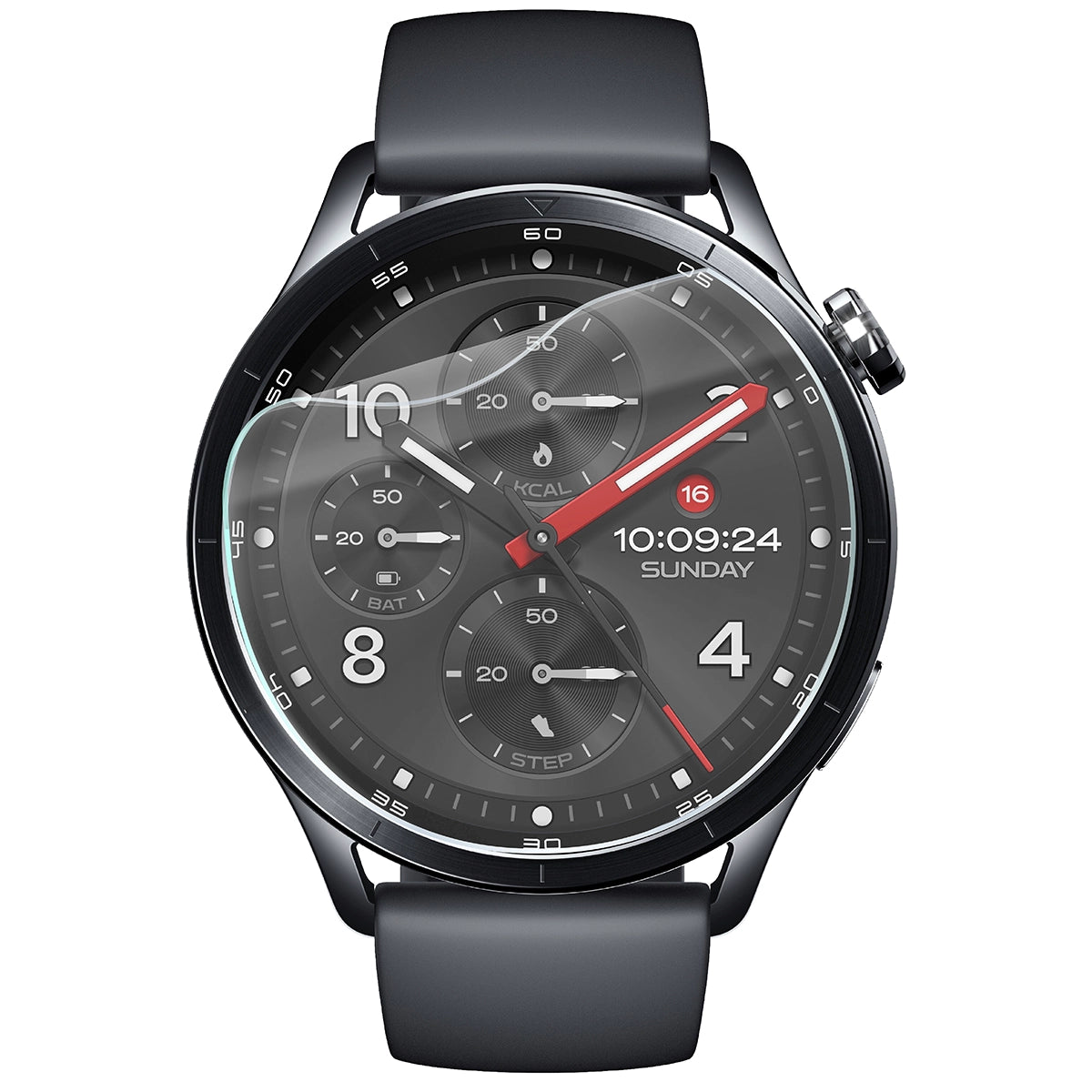 Schutzfolie für den Bildschirm für Xiaomi Watch S5, Bizon Watch HydroFlex, 3 Stück