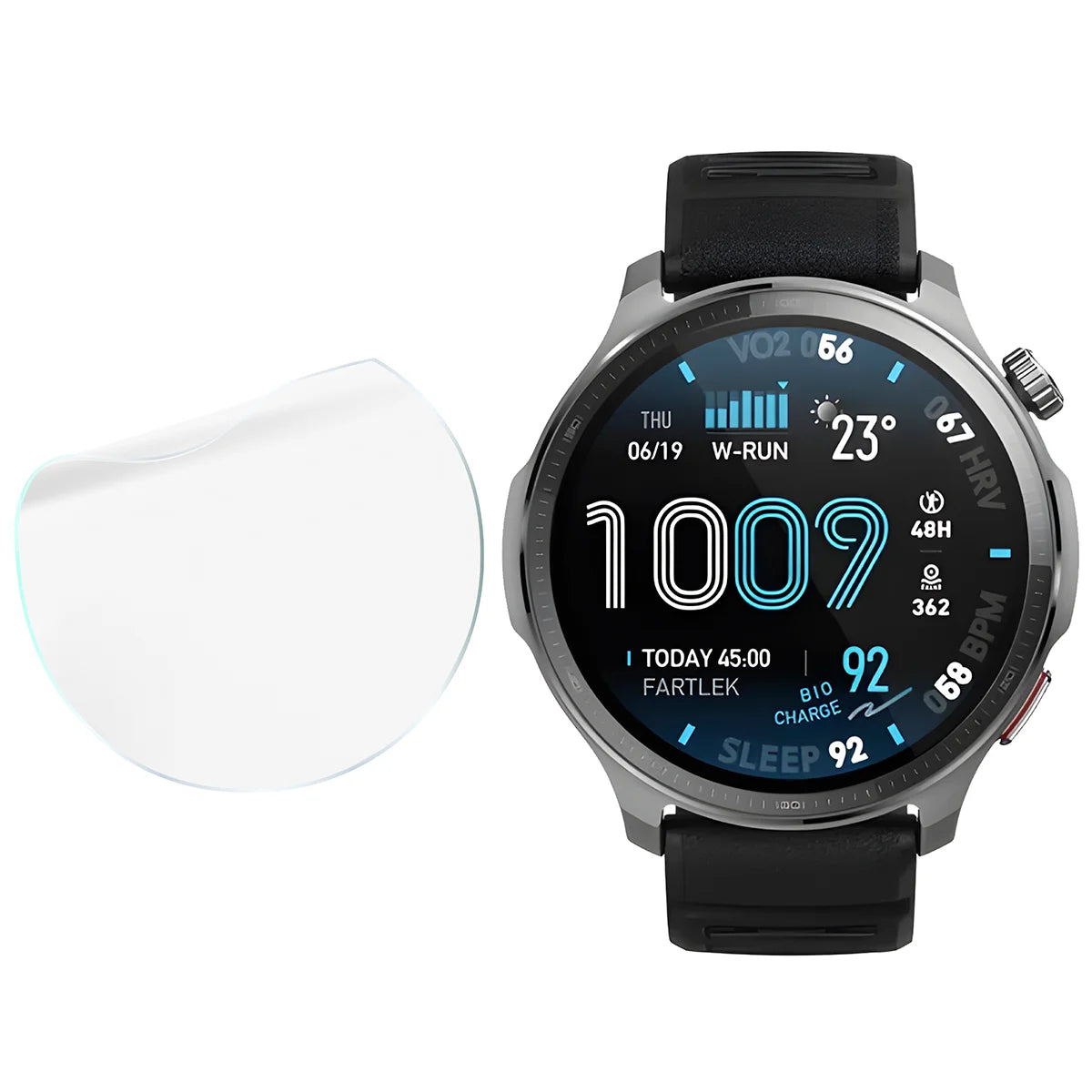 Schutzfolie für den Bildschirm für Amazfit Balance 2, Bizon Watch HydroFlex, 6 Stück