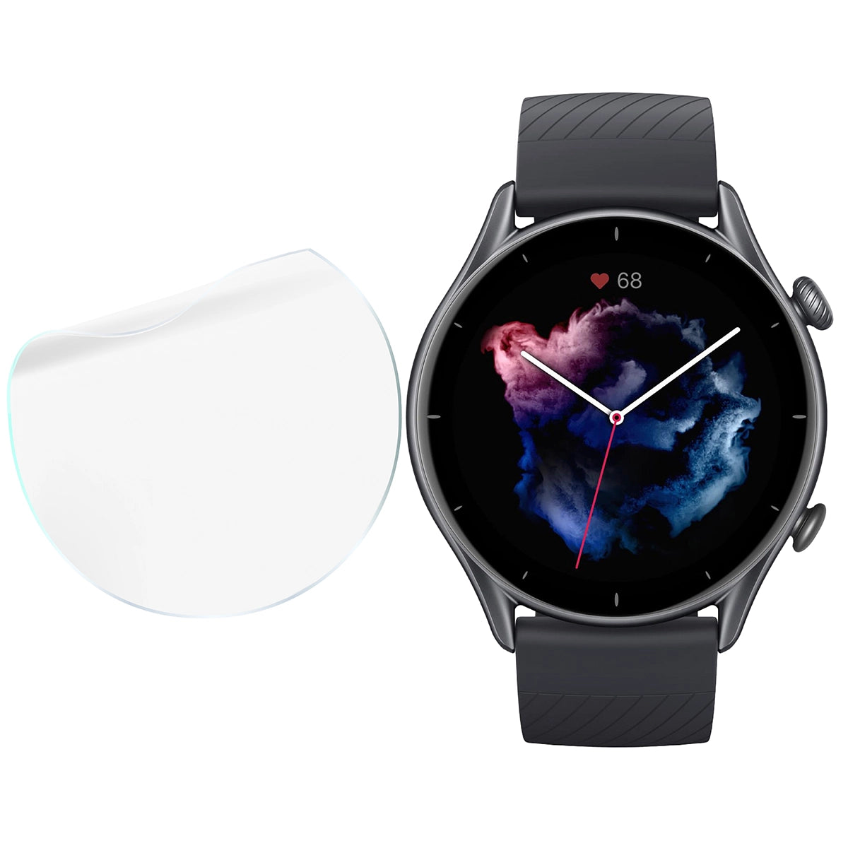 Schutzfolie für den Bildschirm für Amazfit GTR 3, Bizon Watch HydroFlex, 6 Stück