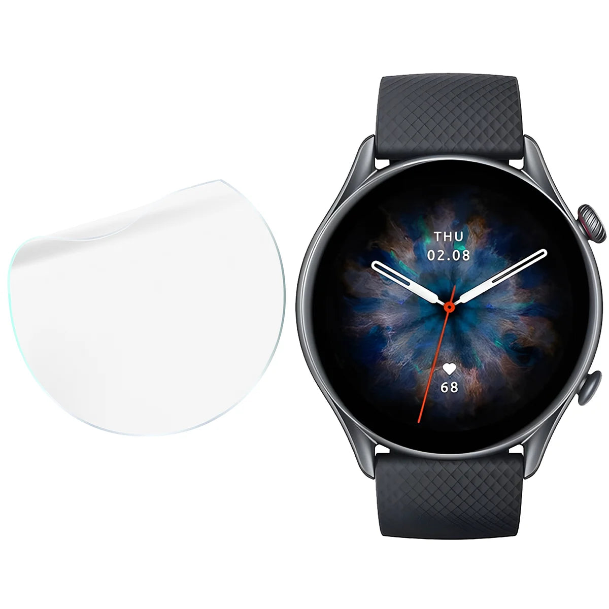 Schutzfolie für den Bildschirm für Amazfit GTR 3 Pro, Bizon Watch HydroFlex, 6 Stück