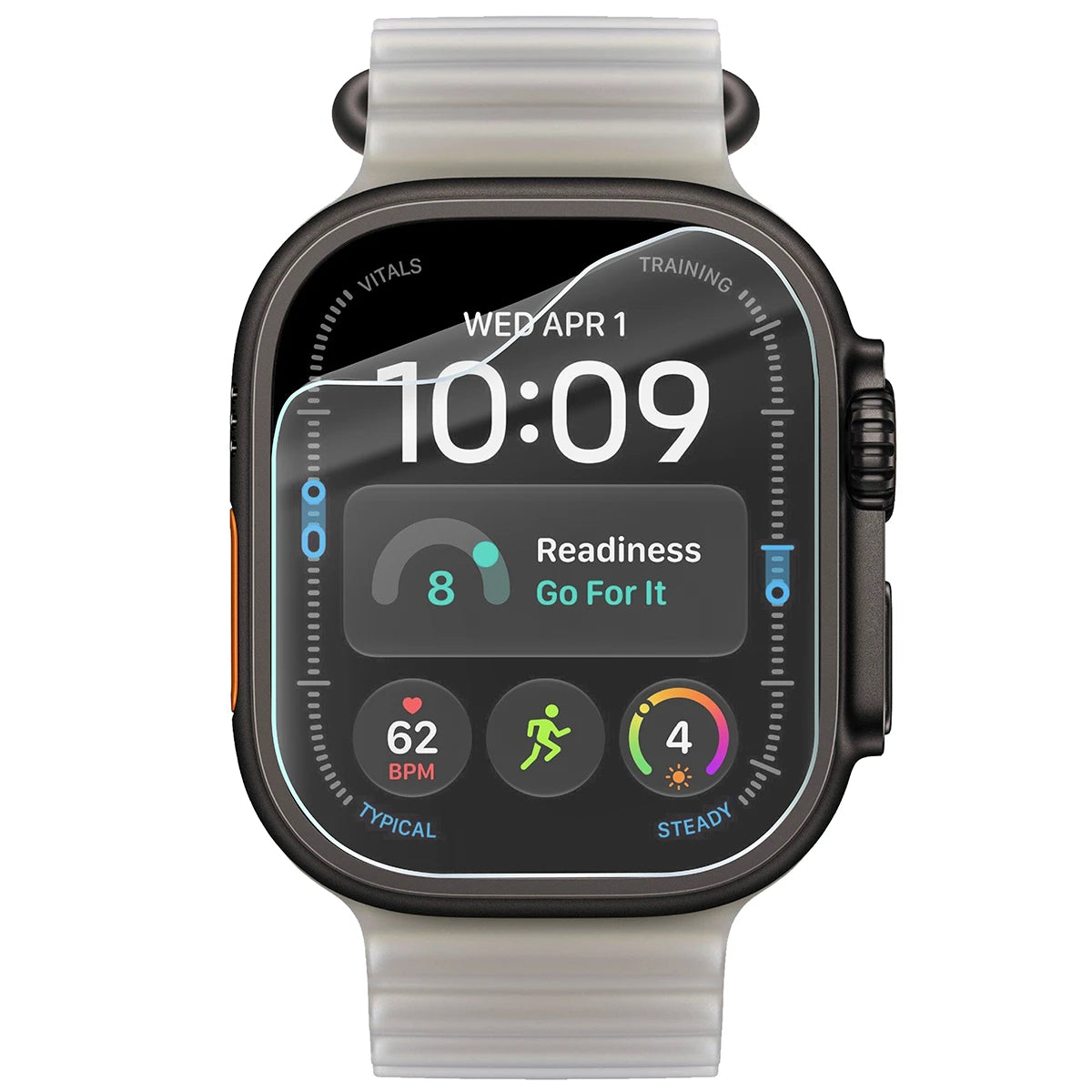 Schutzfolie für den Bildschirm für Apple Watch Ultra 4 49mm, Bizon Watch HydroFlex, 6 Stück (2/5)