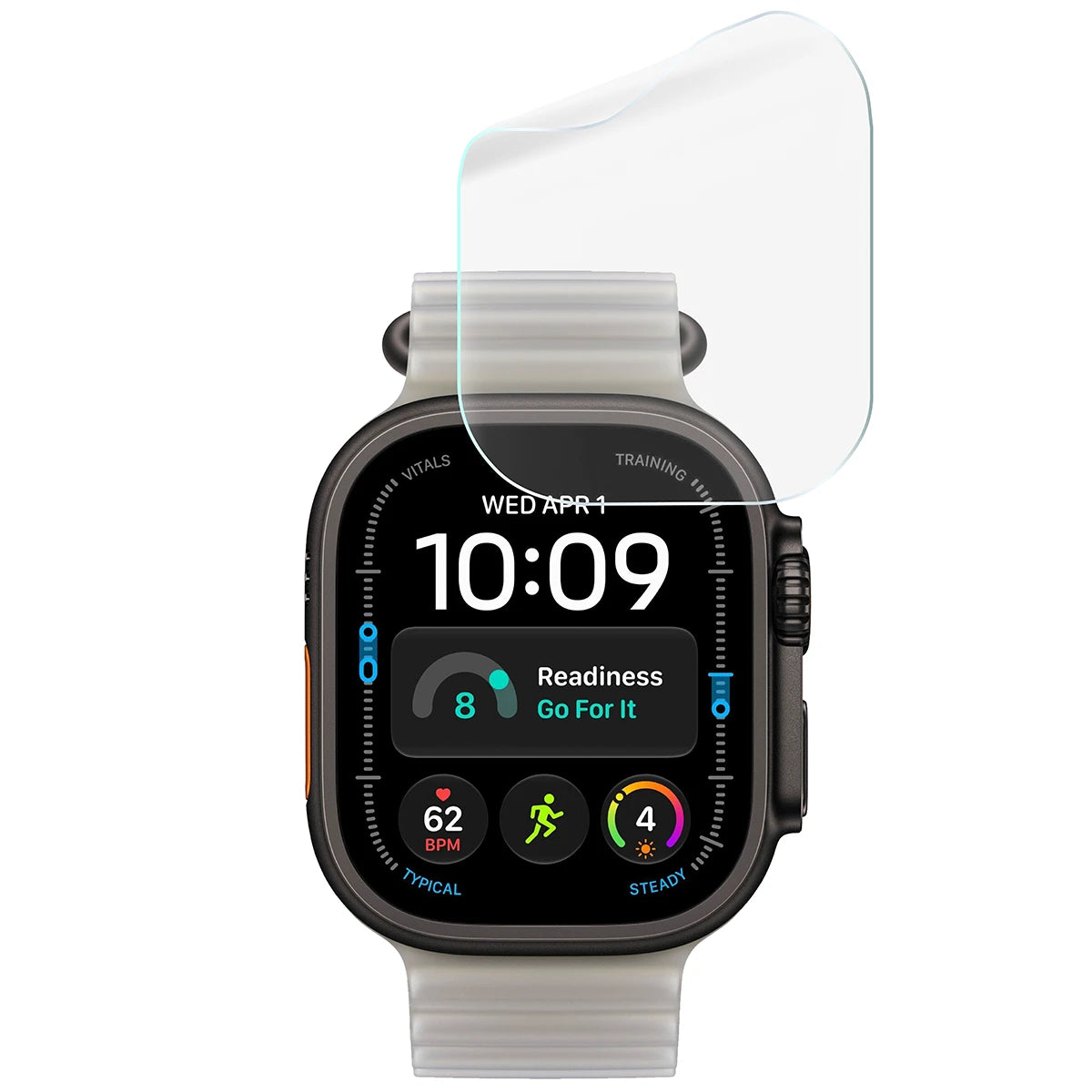 Schutzfolie für den Bildschirm für Apple Watch Ultra 4 49mm, Bizon Watch HydroFlex, 6 Stück (5/5)