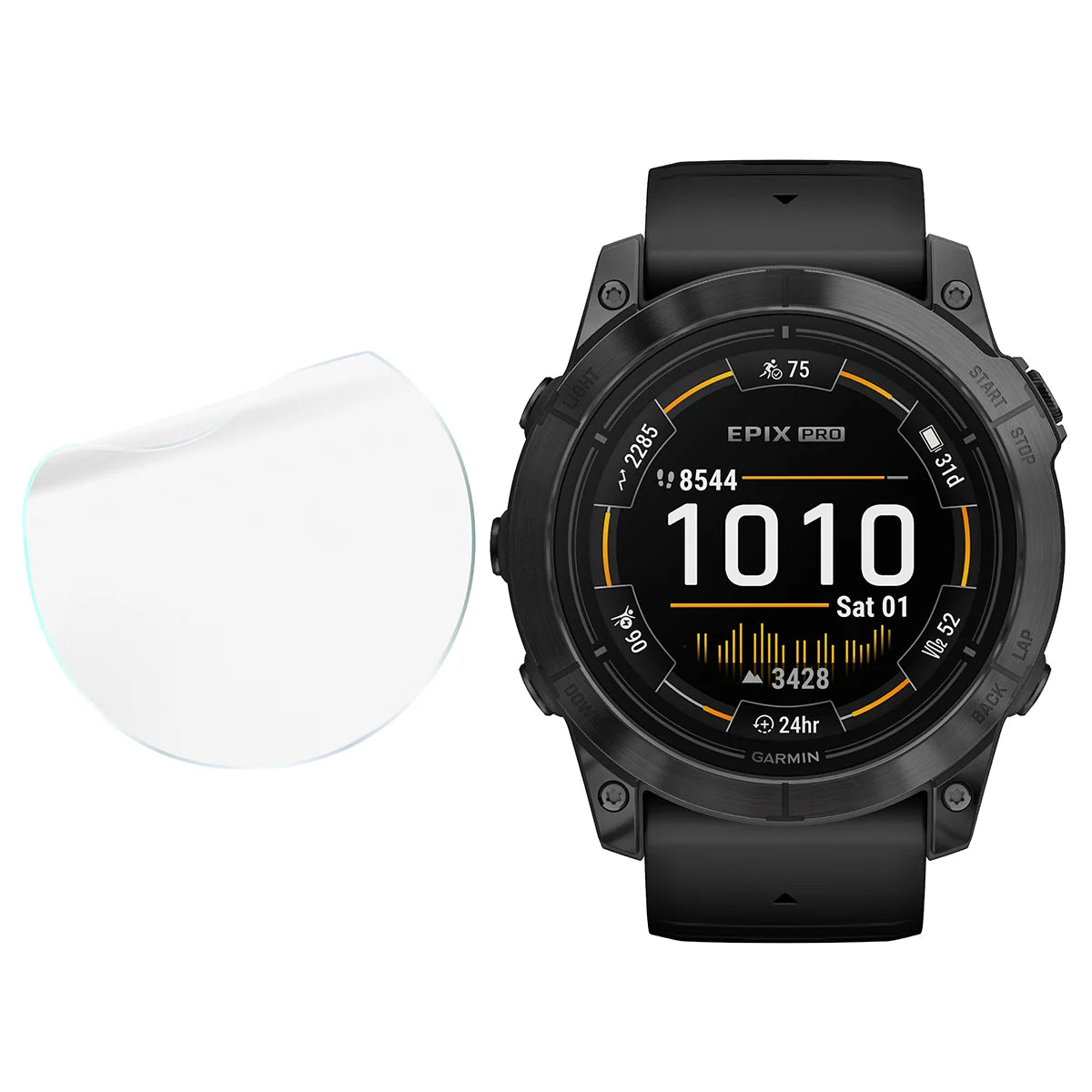 Schutzfolie für den Bildschirm für Garmin Epix Pro 2 gen. 51 mm, Bizon Watch HydroFlex, 6 Stück
