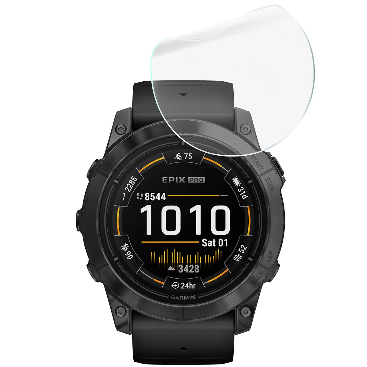 Schutzfolie für den Bildschirm für Garmin Epix Pro 2 gen. 51 mm, Bizon Watch HydroFlex, 6 Stück