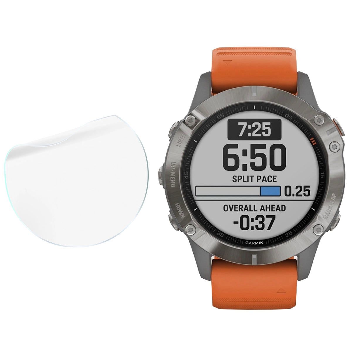 Schutzfolie für den Bildschirm für Garmin Fenix 6 / 6 Pro 47 mm, Bizon Watch HydroFlex, 6 Stück