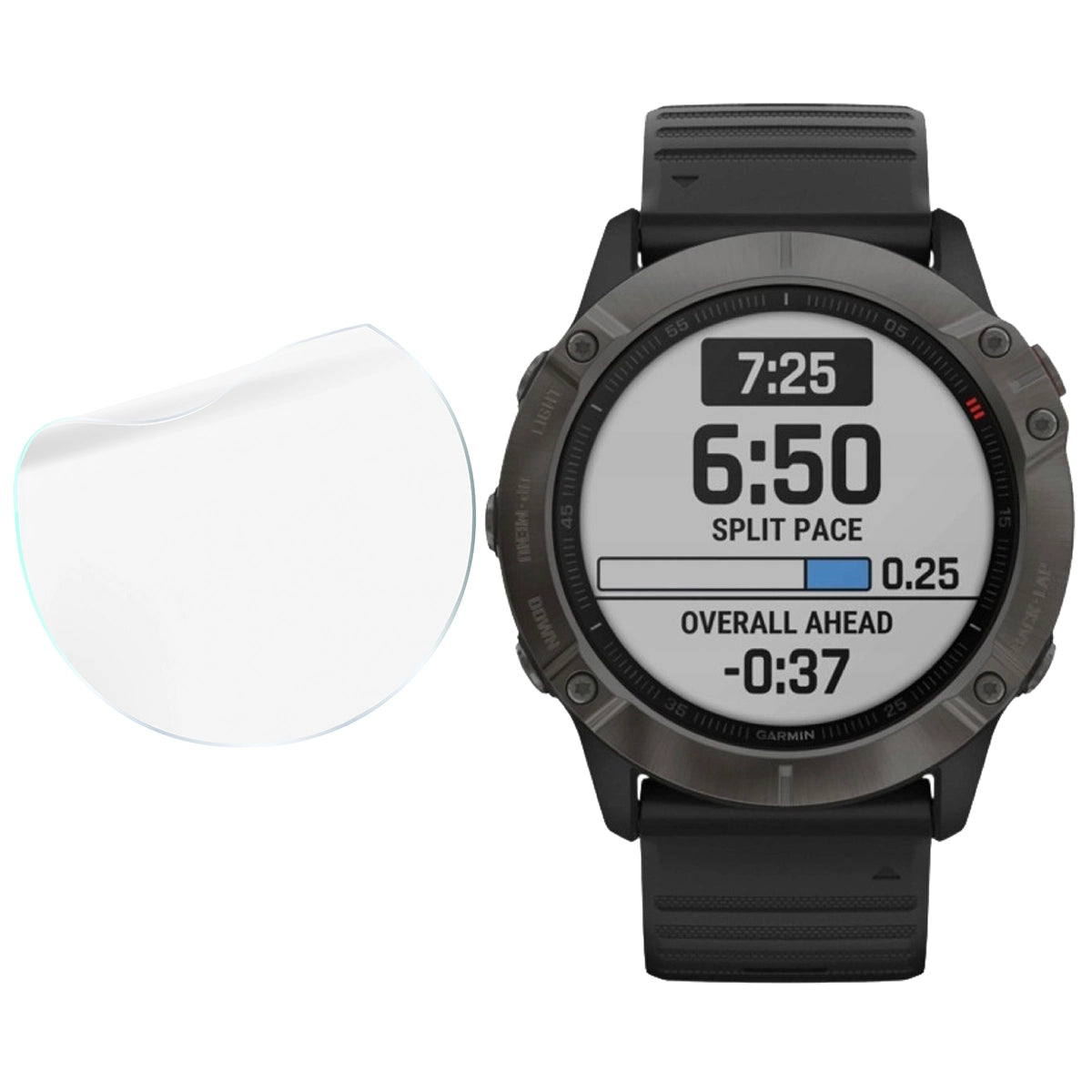 Schutzfolie für den Bildschirm für Garmin Fenix 6X / 6X Pro 51 mm, Bizon Watch HydroFlex, 6 Stück