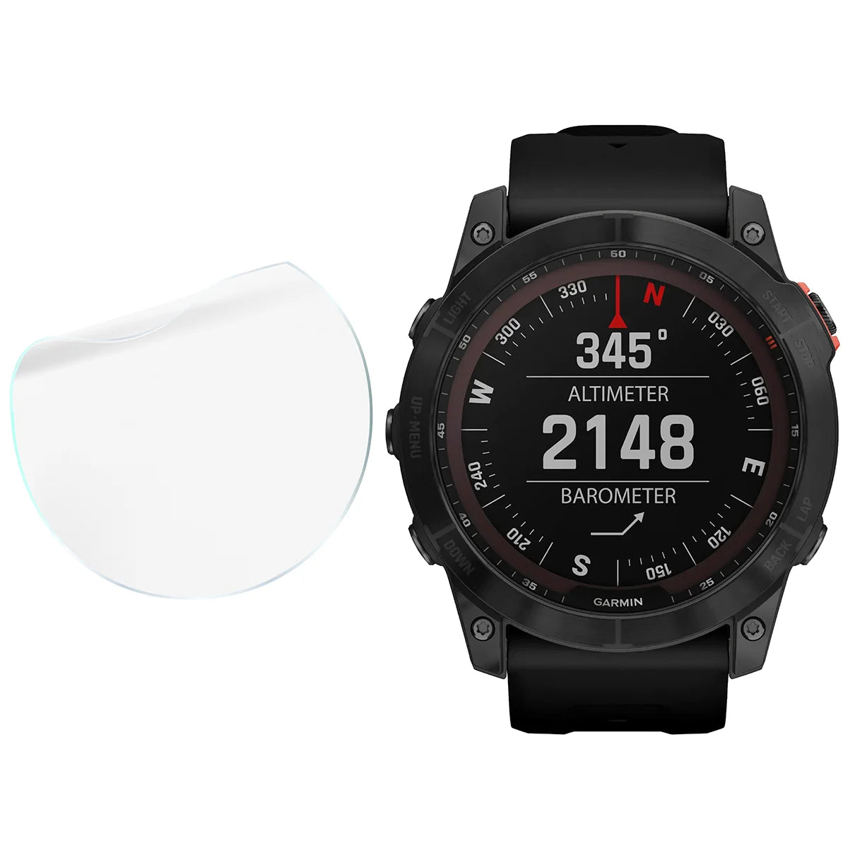 Schutzfolie für den Bildschirm für Garmin Fenix 7X, Bizon Watch HydroFlex, 6 Stück