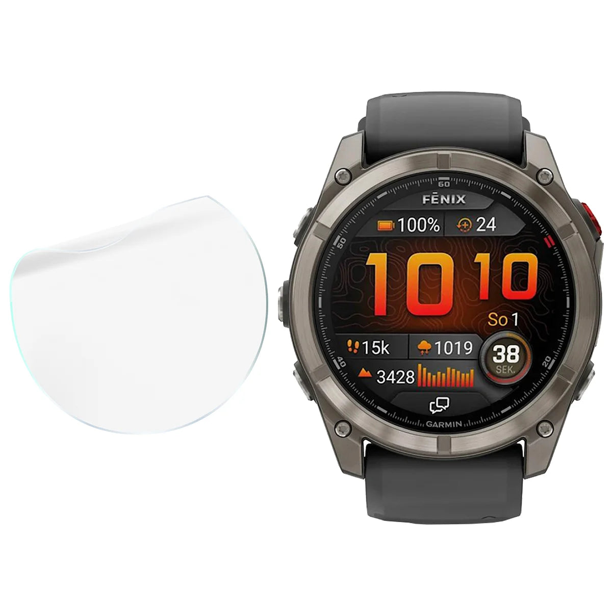 Schutzfolie für den Bildschirm für Garmin Fenix 8 Pro AMOLED 51 mm, Bizon Watch HydroFlex, 6 Stück