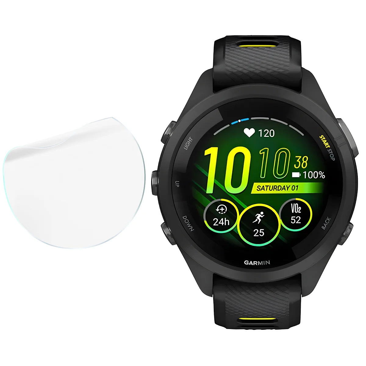 Schutzfolie für den Bildschirm für Garmin Forerunner 265S, Bizon Watch HydroFlex, 6 Stück