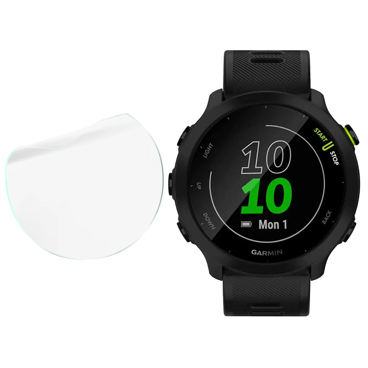 Schutzfolie für den Bildschirm für Garmin Forerunner 55, Bizon Watch HydroFlex, 6 Stück
