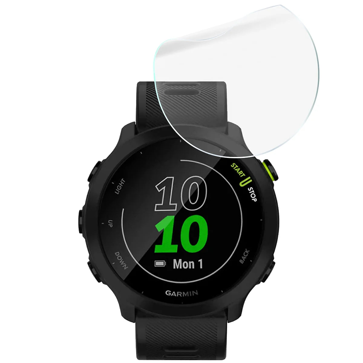 Schutzfolie für den Bildschirm für Garmin Forerunner 55, Bizon Watch HydroFlex, 6 Stück