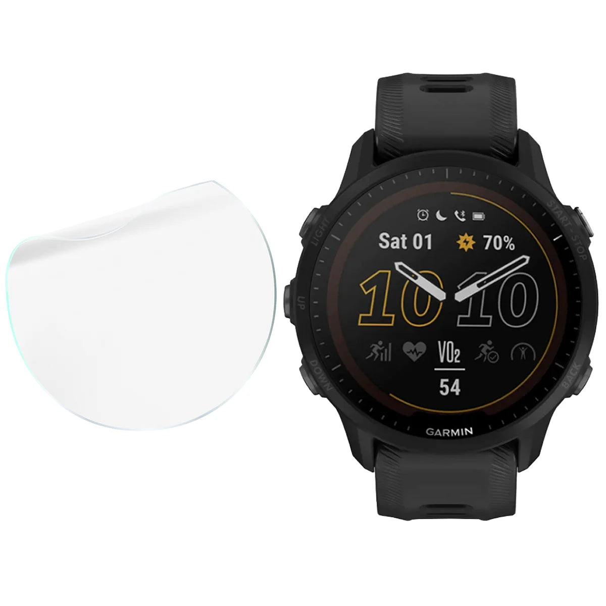 Schutzfolie für den Bildschirm für Garmin Forerunner 955 Solar, Bizon Watch HydroFlex, 6 Stück