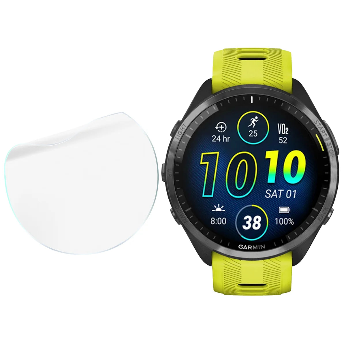 Schutzfolie für den Bildschirm für Garmin Forerunner 965, Bizon Watch HydroFlex, 6 Stück