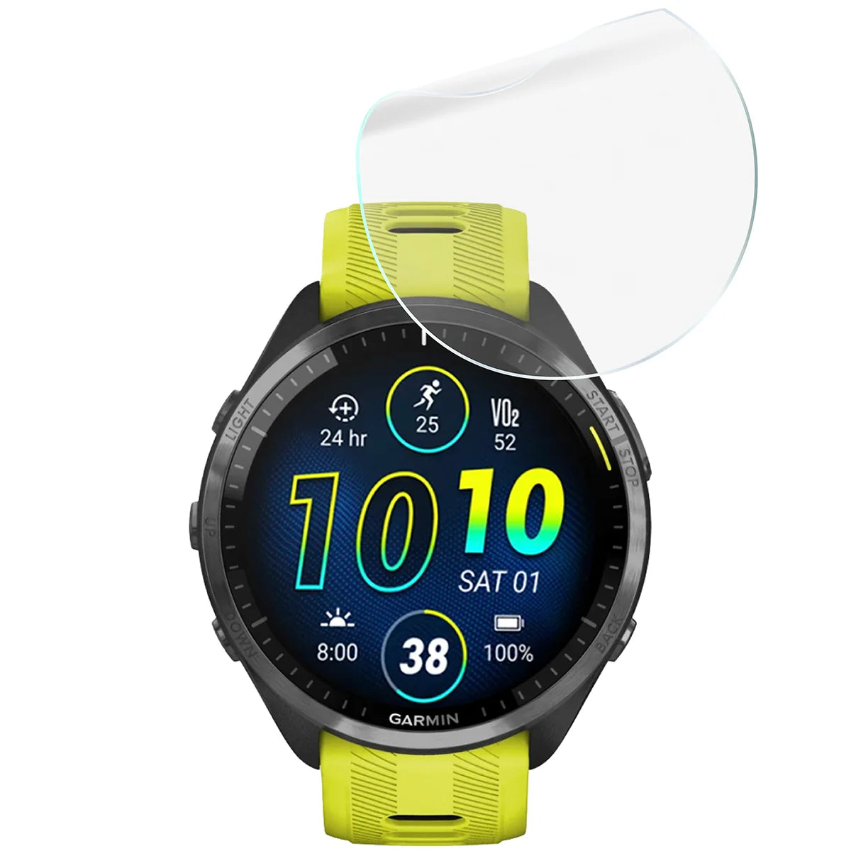 Schutzfolie für den Bildschirm für Garmin Forerunner 965, Bizon Watch HydroFlex, 6 Stück