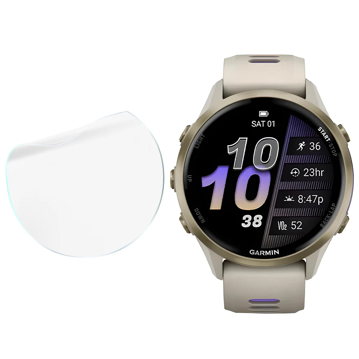 Schutzfolie für den Bildschirm für Garmin Forerunner 970, Bizon Watch HydroFlex, 6 Stück