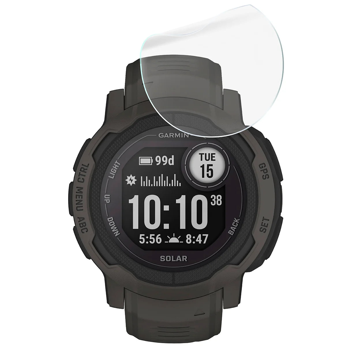 Schutzfolie für den Bildschirm für Garmin Instinct 2 Solar, Bizon Watch HydroFlex, 6 Stück