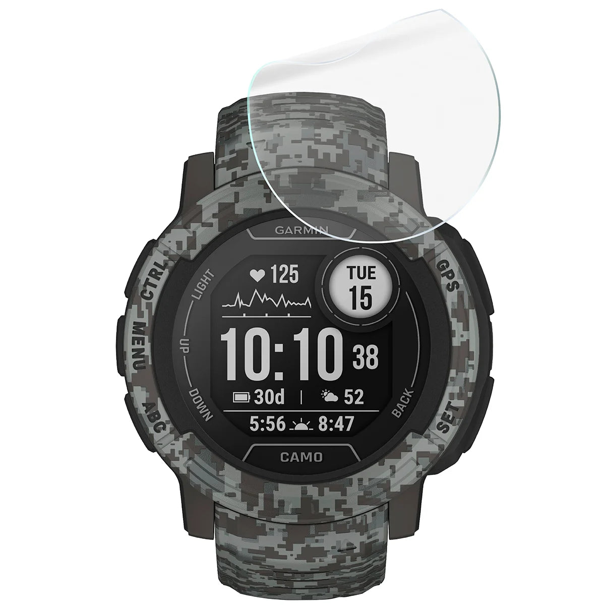 Schutzfolie für den Bildschirm für Garmin Instinct 2X Solar, Bizon Watch HydroFlex, 6 Stück