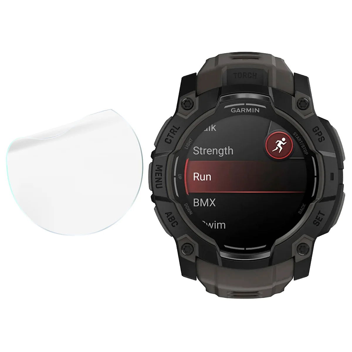 Schutzfolie für den Bildschirm für Garmin Instinct 3 50 mm AMOLED, Bizon Watch HydroFlex, 6 Stück