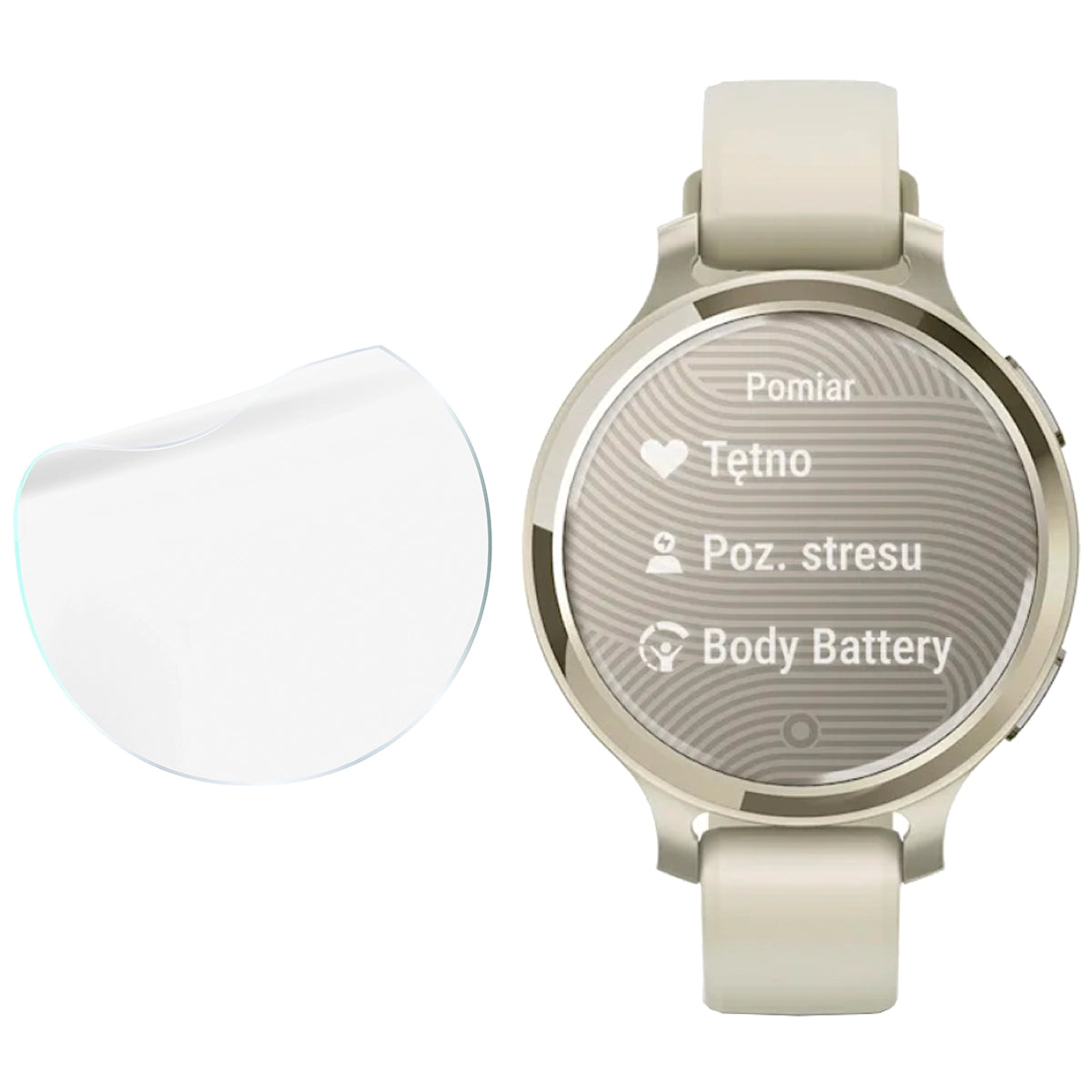 Schutzfolie für den Bildschirm für Garmin Lily 2 Active, Bizon Watch HydroFlex, 6 Stück