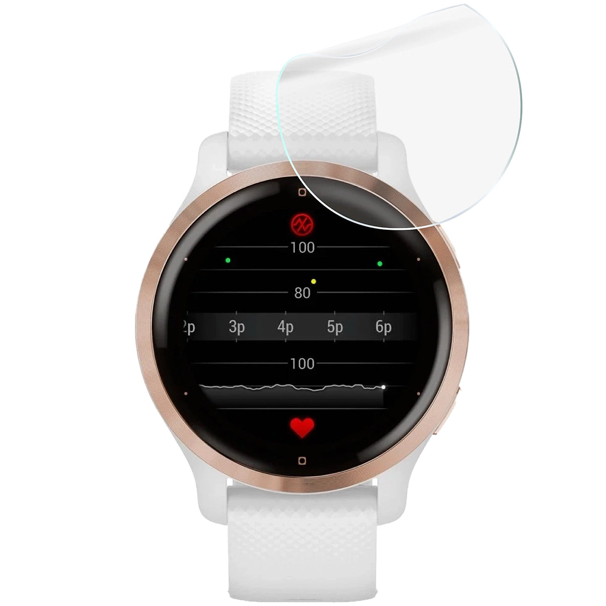 Schutzfolie für den Bildschirm für Garmin Venu 2S, Bizon Watch HydroFlex, 6 Stück