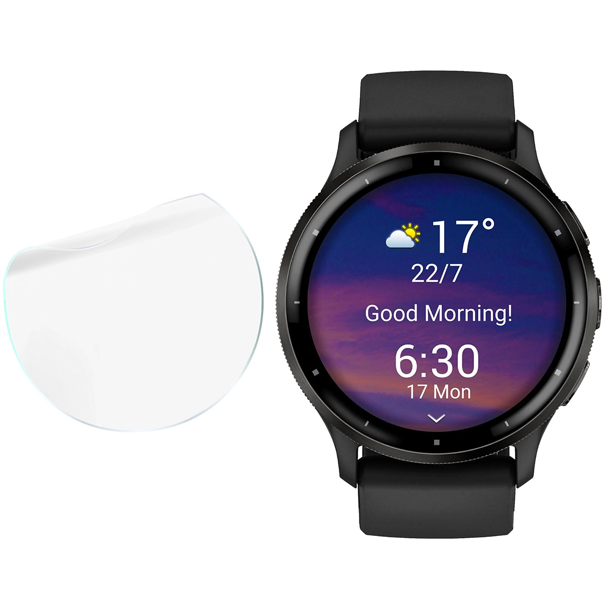 Schutzfolie für den Bildschirm für Garmin Venu 3, Bizon Watch HydroFlex, 6 Stück