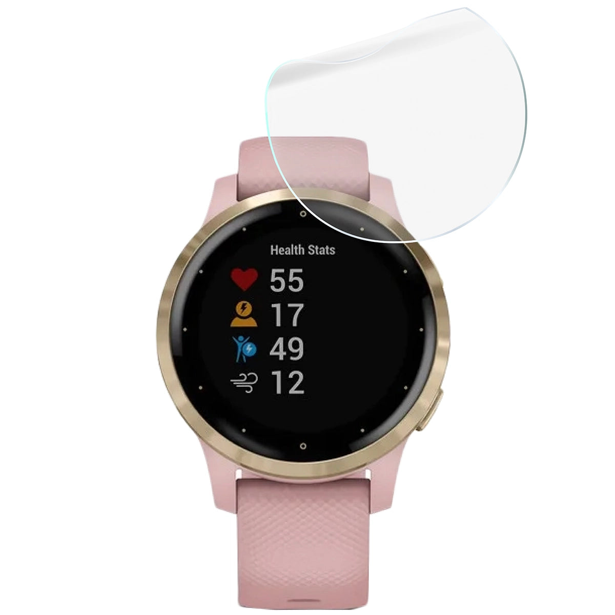 Schutzfolie für den Bildschirm für Garmin Vivoactive 4S, Bizon Watch HydroFlex, 6 Stück