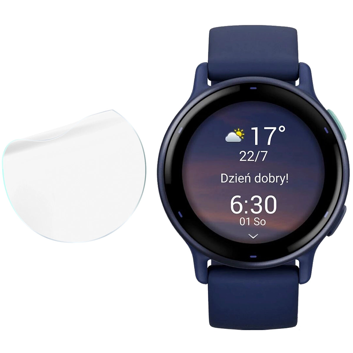 Schutzfolie für den Bildschirm für Garmin Vivoactive 5, Bizon Watch HydroFlex, 6 Stück