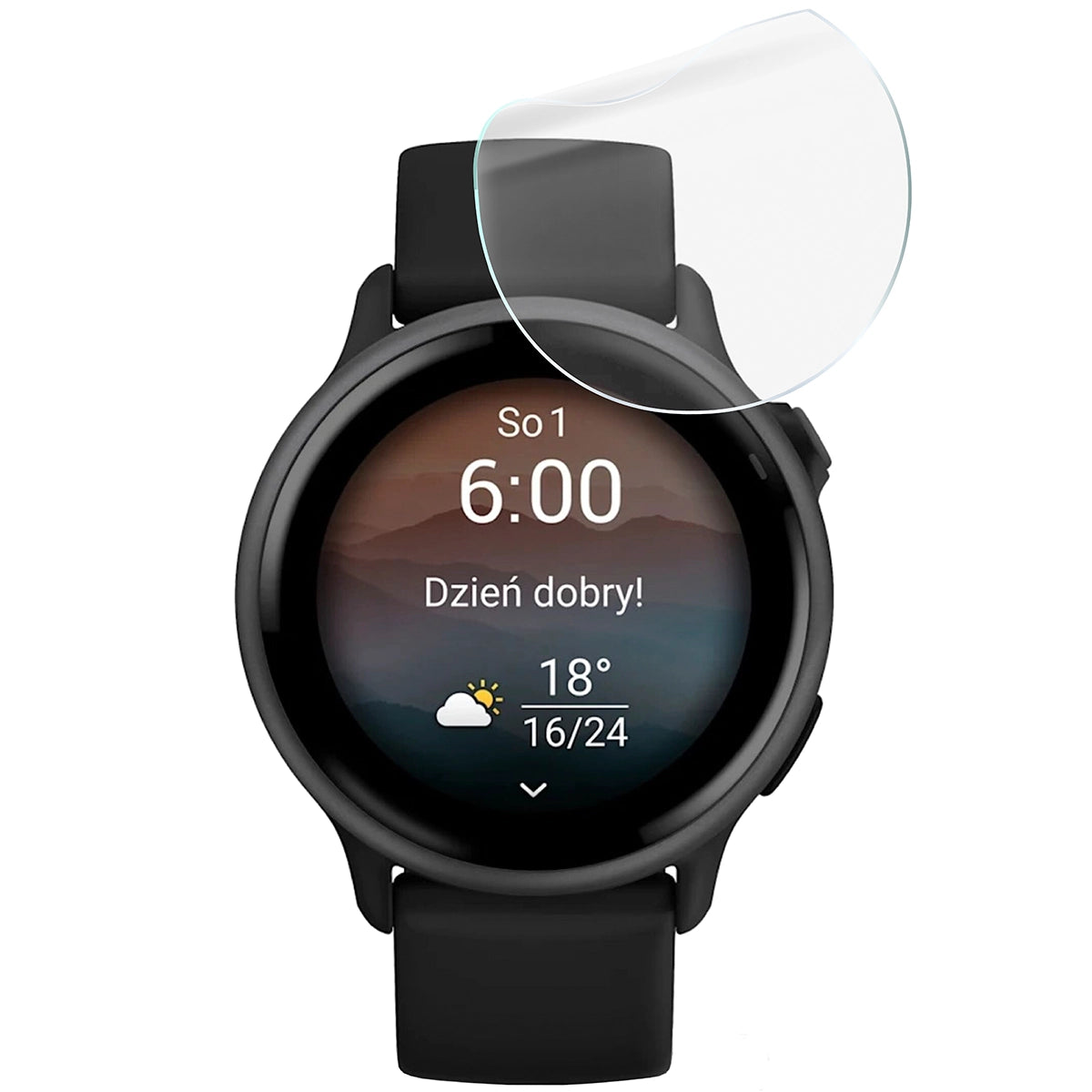 Schutzfolie für den Bildschirm für Garmin Vivoactive 6, Bizon Watch HydroFlex, 6 Stück