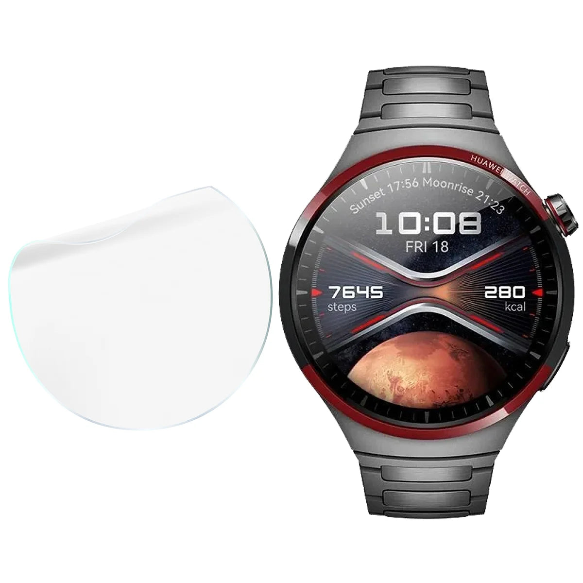 Schutzfolie für den Bildschirm für Huawei Watch 4 Pro, Bizon Watch HydroFlex, 6 Stück