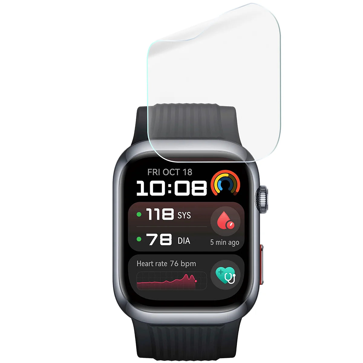 Schutzfolie für den Bildschirm für Huawei Watch D2, Bizon Watch HydroFlex, 6 Stück