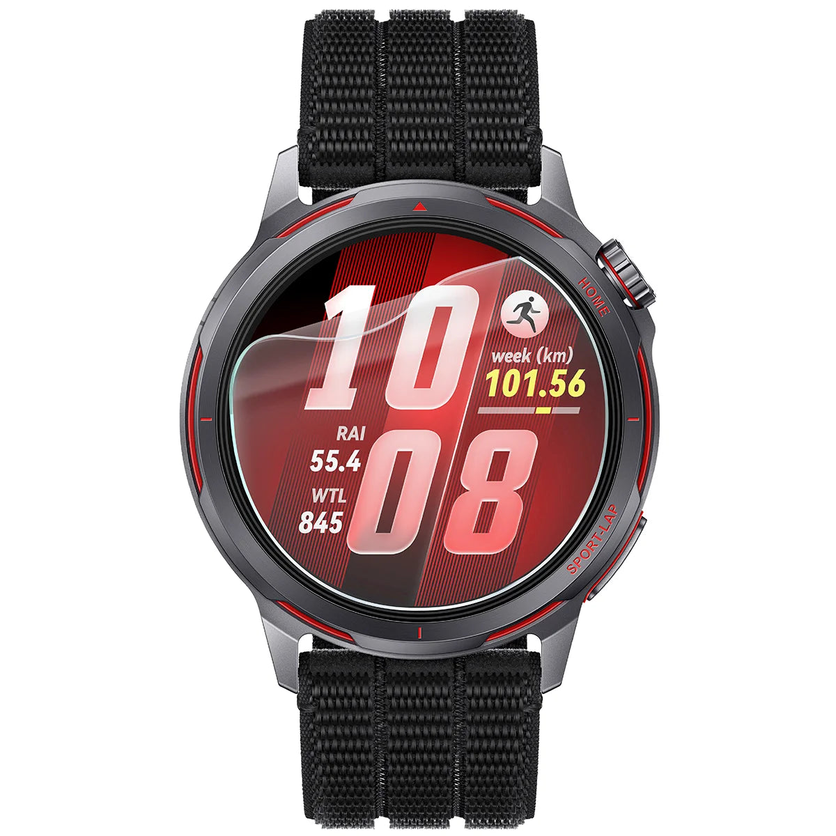 Schutzfolie für den Bildschirm für Huawei Watch GT Runner 2, Bizon Watch HydroFlex, 6 Stück