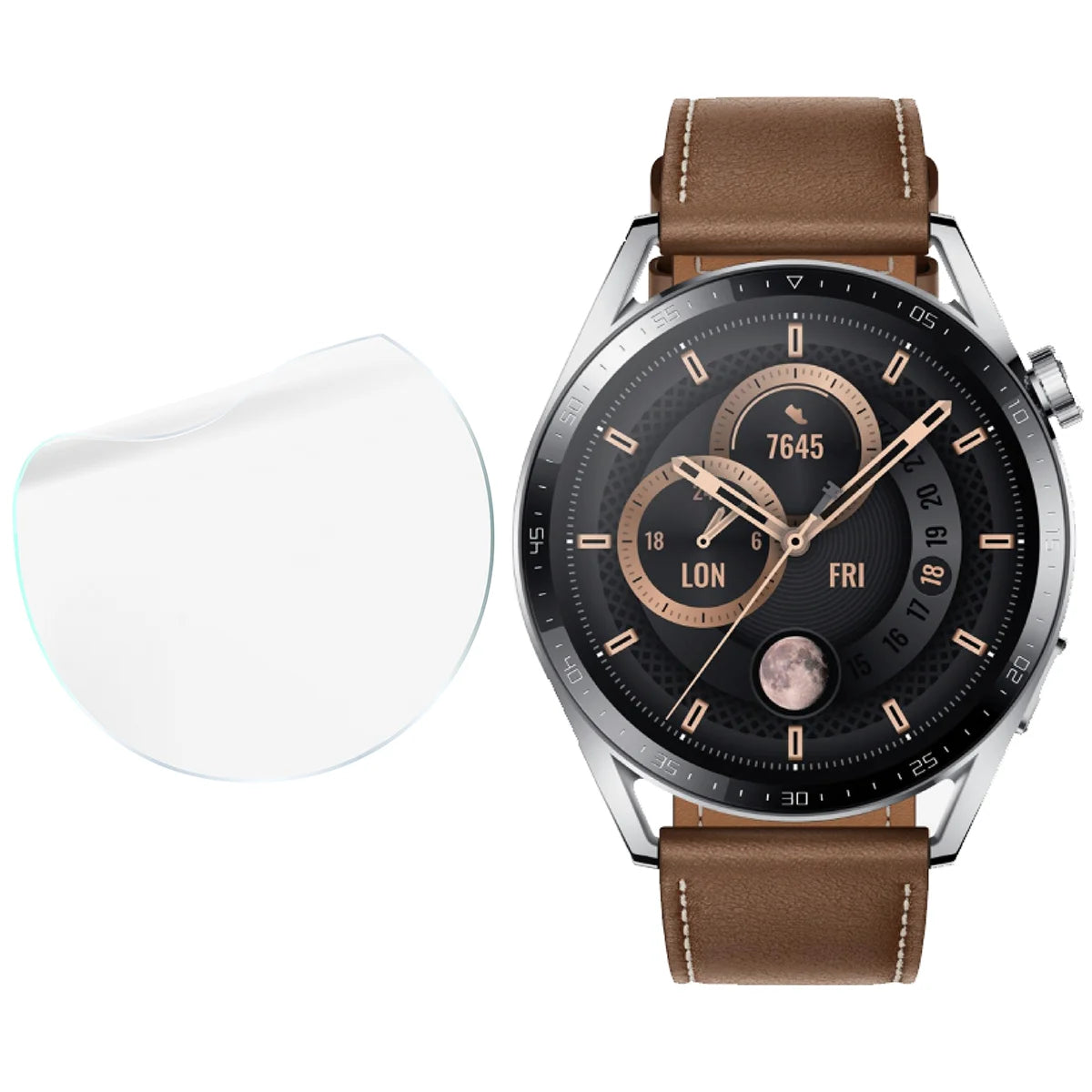 Schutzfolie für den Bildschirm für Huawei Watch GT 3 46 mm, Bizon Watch HydroFlex, 6 Stück