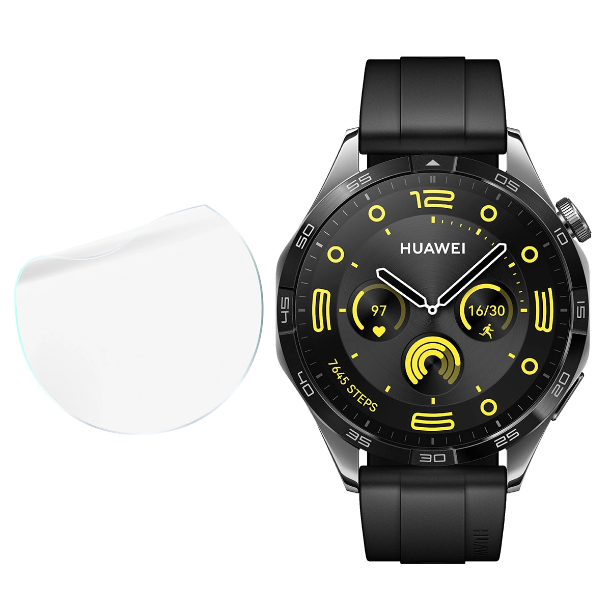 Schutzfolie für den Bildschirm für Huawei Watch GT 4 46 mm Active, Bizon Watch HydroFlex, 6 Stück (4/5)