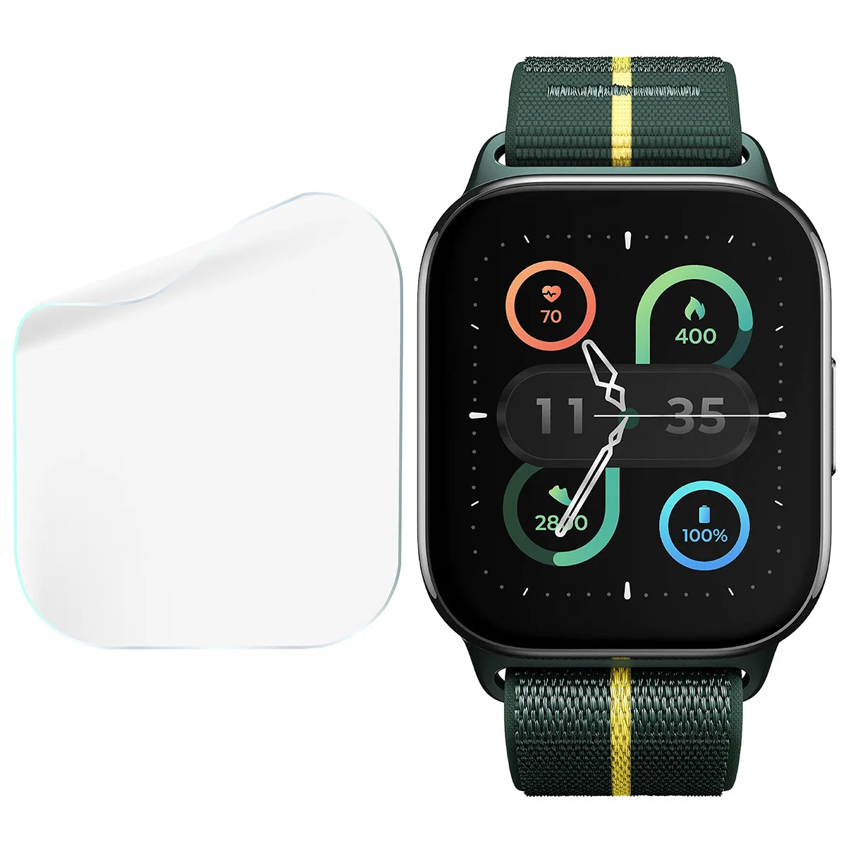 Schutzfolie für den Bildschirm für Motorola Moto Watch Fit, Bizon Watch HydroFlex, 6 Stück