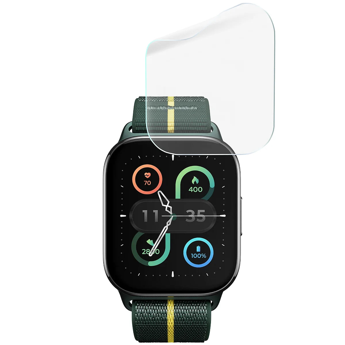 Schutzfolie für den Bildschirm für Motorola Moto Watch Fit, Bizon Watch HydroFlex, 6 Stück