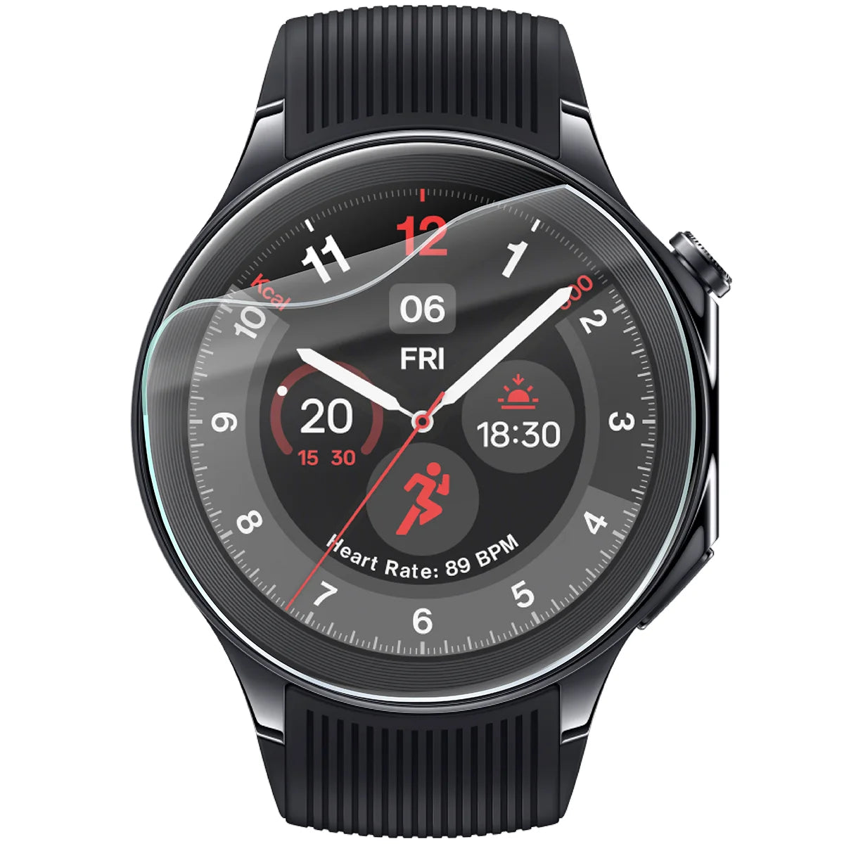 Schutzfolie für den Bildschirm für OnePlus Watch 2, Bizon Watch HydroFlex, 6 Stück